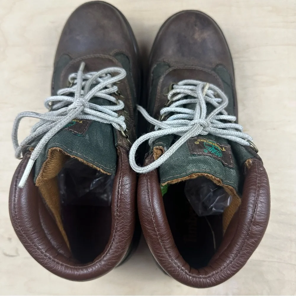 Timberland Brown and Green Hiking Boots